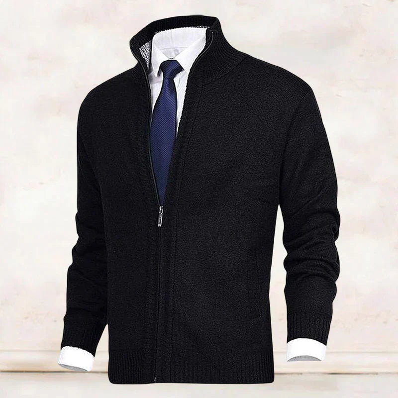 Marcus™ - Cardigan mit Stehkragen und Zip-Up