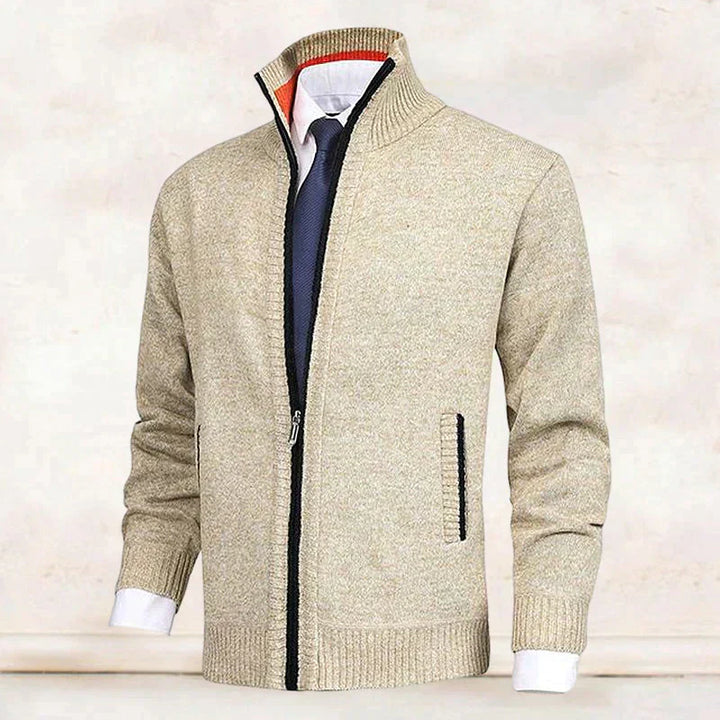 Marcus™ - Cardigan mit Stehkragen und Zip-Up