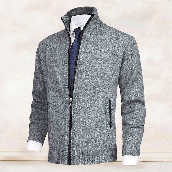 Marcus™ - Cardigan mit Stehkragen und Zip-Up