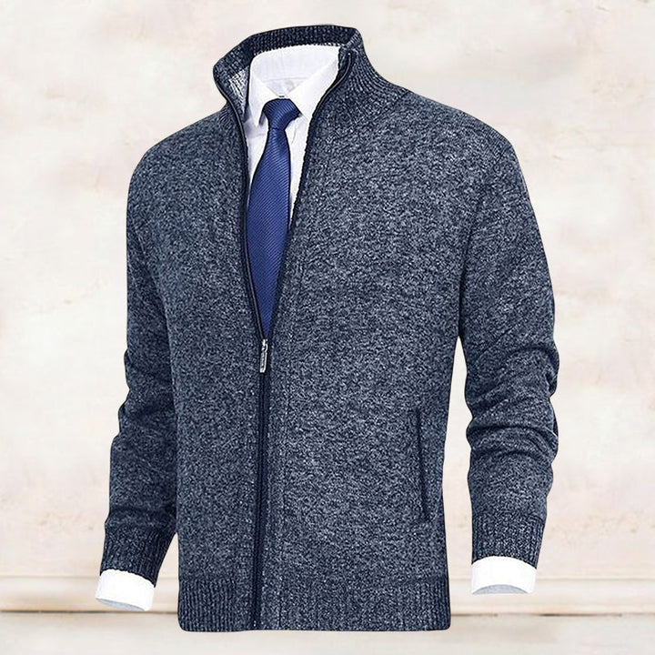 Marcus™ - Cardigan mit Stehkragen und Zip-Up