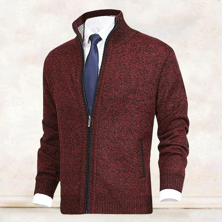 Marcus™ - Cardigan mit Stehkragen und Zip-Up